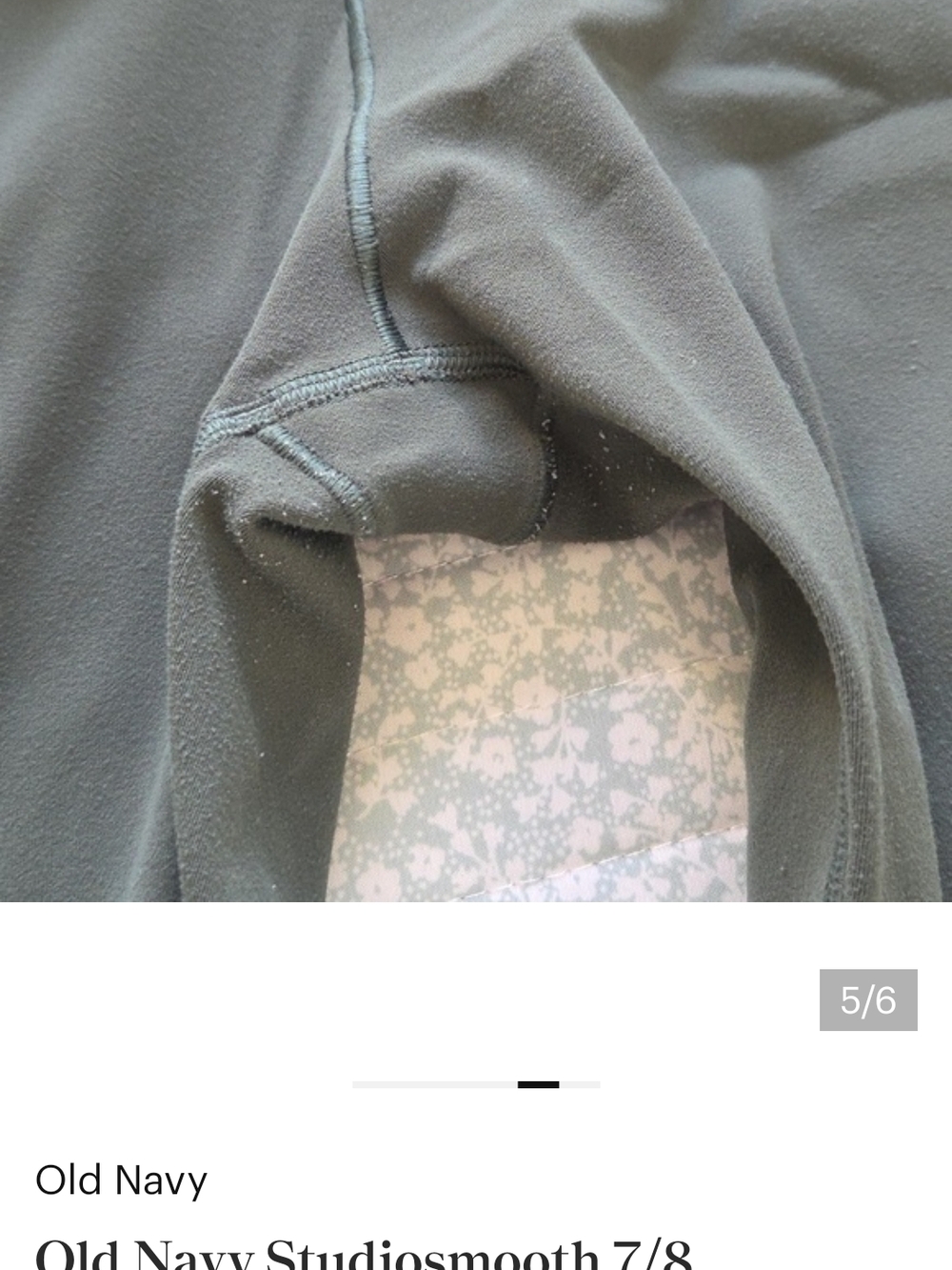 4-Pack Old Navy Studio Smooth 7/8 Leggings- Black, Navy, Brown, Olive - Picture 9 of 16
